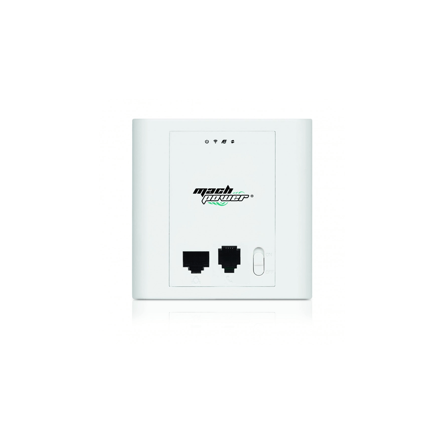 MACH POWER IN-WALL ACCESS POINT 802.11N 2,4GHZ, 300MBPS, POE 48V, 1*WAN/LAN PORT, 1*RJ11, 15DBI ANTENNA, AC CONTROLLER SYSTEM WL