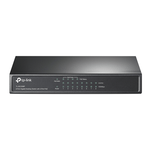 SWITCH DESKTOP 8 PORTE GIGABIT, 4 PORTE POE 10/100/1000MBPS TP-LINK TL-SG1008P