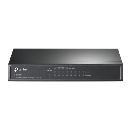 SWITCH DESKTOP 8 PORTE GIGABIT, 4 PORTE POE 10/100/1000MBPS TP-LINK TL-SG1008P