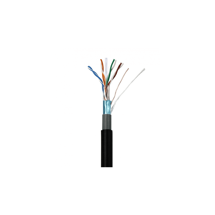 MACHPOWER MATASSA CAVO LAN FTP CAT6 305M RAME 0.56MM 23AWG OUTDOOR PVC+PE NERO CM-029