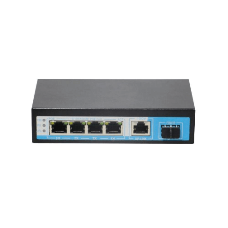 MACH POWER SWITCH 4*POE + 1*UPLINK GIGABIT + 1*SFP 65W UP TO 250M SW-UG4P1L1S-068
