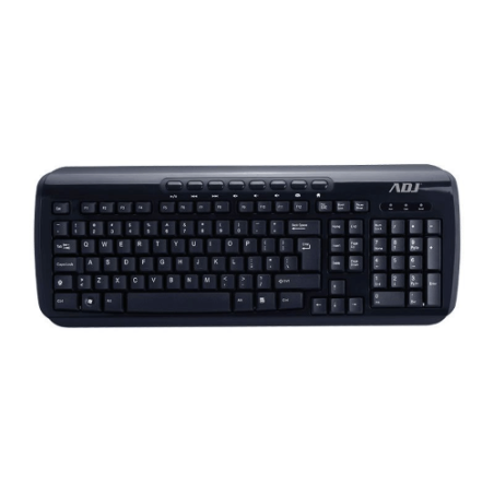 TASTIERA ADJ TA218 SHINE MULTIMEDIA KEYBOARD USB - 8 TASTI MULTIMEDIALI - RESISTENTE AGLI SCHIZZI D'ACQUA - COLORE NERO