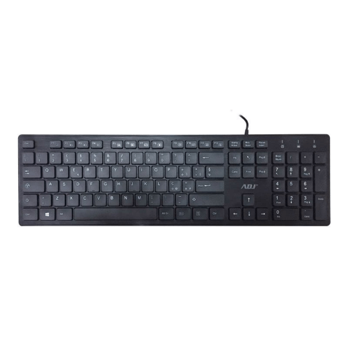 TASTIERA ADJ�TA125 SLIM MULTIMEDIA KEYBOARD USB - 12 TASTI MULTIMEDIALI - RESISTENTE AGLI SCHIZZI D'ACQUA - COLORE NERO