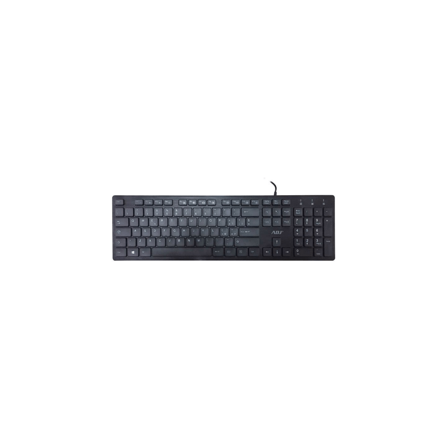 TASTIERA ADJ�TA125 SLIM MULTIMEDIA KEYBOARD USB - 12 TASTI MULTIMEDIALI - RESISTENTE AGLI SCHIZZI D'ACQUA - COLORE NERO