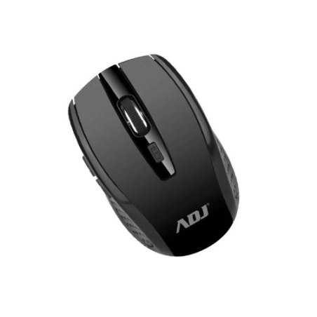 MOUSE WIRELESS ADJ�MW203 ESSENTIAL MOUSE - TECNOLOGIA OTTICA -�RISOLUZIONE: 800/1200/1600 DPI - MINI RICEVITORE INCLUSO - COLORE