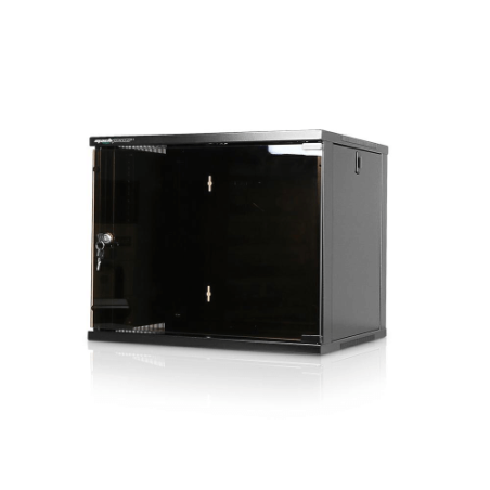 RACK A PARETE 9U 540(L)x450(P) COLORE NERO FLAT SERIES