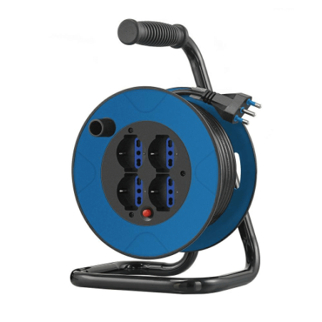 PROLUNGA AVVOLGICAVO 15M, 4*(SCHUKO+10/16A) SPINA ITA 16A