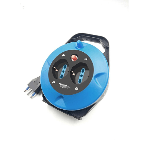 PROLUNGA AVVOLGICAVO 5M, 2*(SCHUKO+10/16A) SPINA ITA 16A