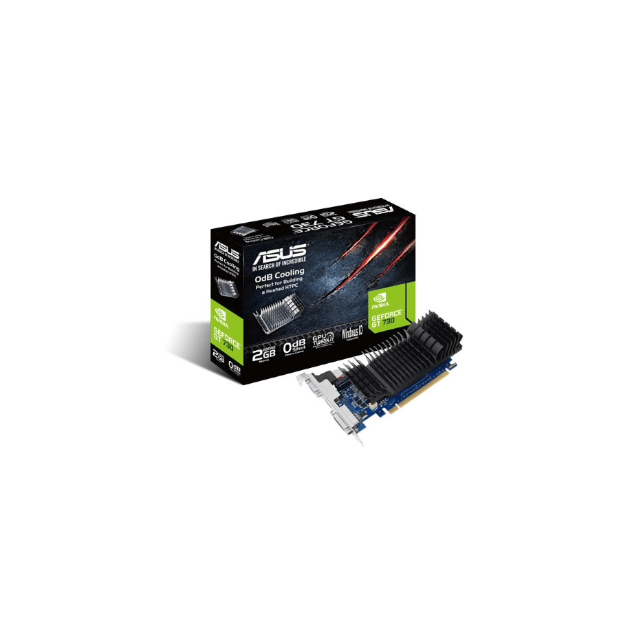 SCHEDA VIDEO 2GB DDR5 NVIDIA GEFORCE ASUS GT730 DISSIPATORE PASSIVO GT730-SL-2GD5-BRK