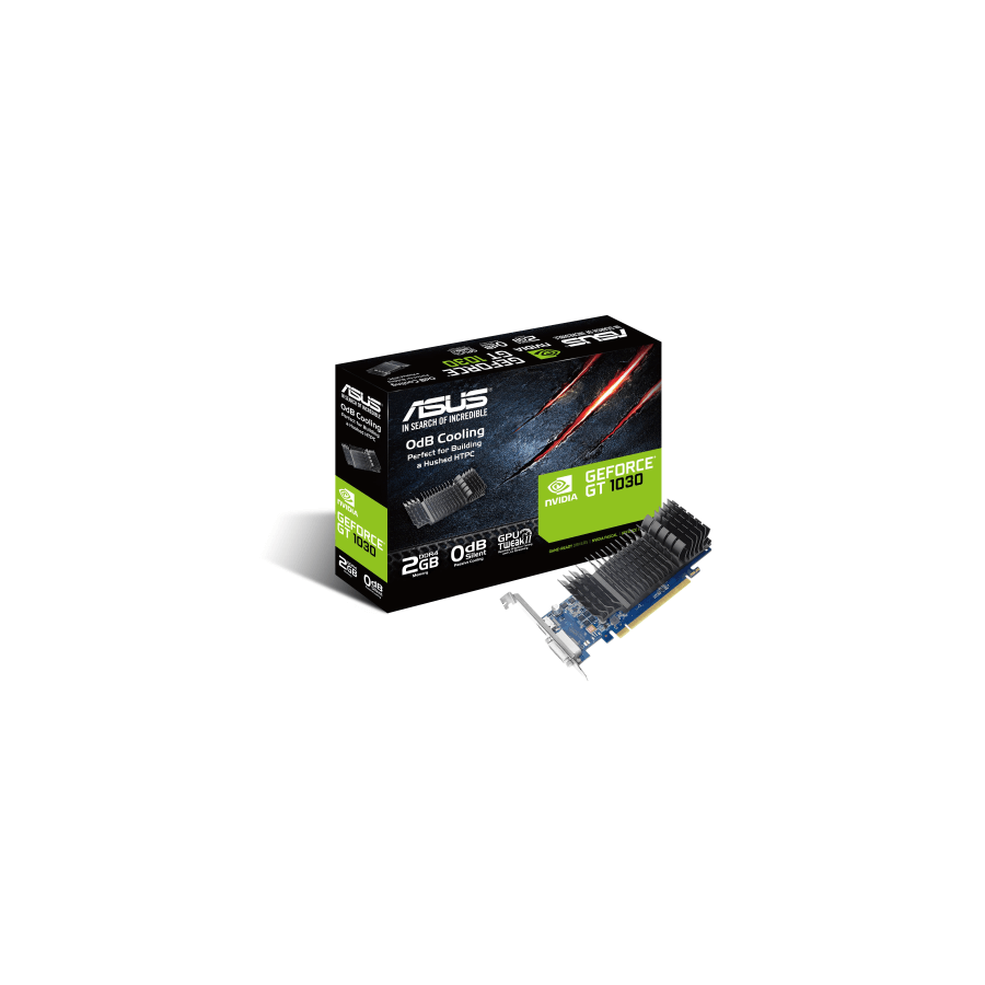 SCHEDA VIDEO 2GB GDDR5 ASUS GT1030 DISSIPAZIONE PASSIVA GT1030-SL-2GD4-BRK