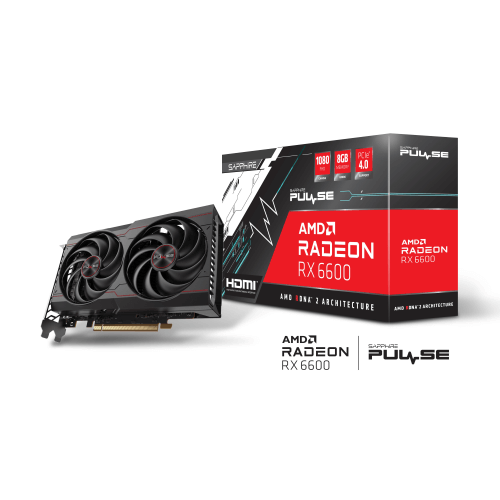 SCHEDA VIDEO SAPPHIRE PULSE AMD RADEON RX6600 GAMING 8GB GDDR6 HDMI, 3*DP