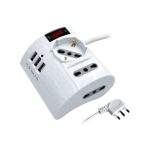 MULTIPRESA DA TAVOLO 3 POSTI + 3 USB CON PULSANTE ON/OFF MEDIACOM +ENERGIA M-PM3DKUSB