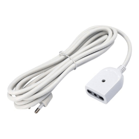 PROLUNGA ELETTRICA 3 METRI - BIPASSO 10/16A MASCHIO A BIPASSO 10/16A FEMMINA - 16 A