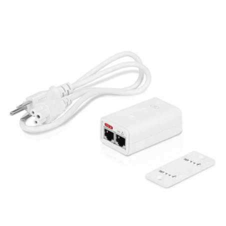 Ubiquiti PoE Injector, 24VDC, 7W POE-24-7W-G-WH-EU