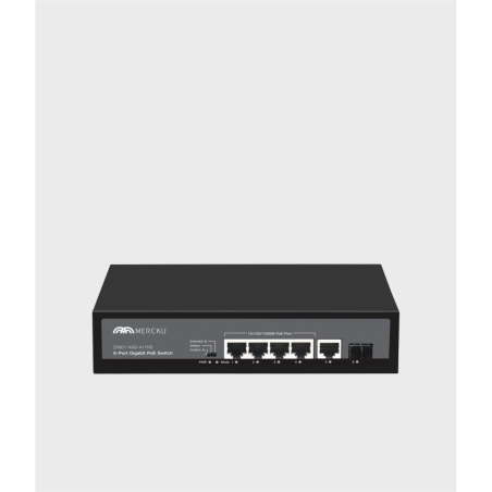 MERCKU ZX901-AXG-411NS 6-Port Gigabit PoE Switch IEEE802.3af (15.4 W) IEEE802.3at (30 W)