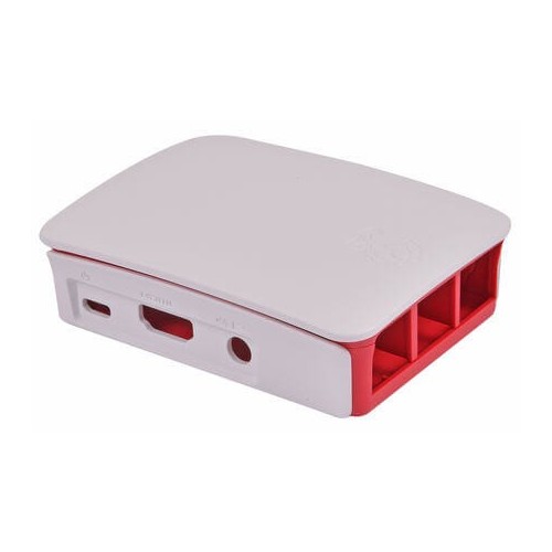 Contenitore ufficiale per Raspberry Pi 3 Model B, 2 B, B+, Rosso/bianco