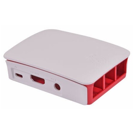 Contenitore ufficiale per Raspberry Pi 3 Model B, 2 B, B+, Rosso/bianco