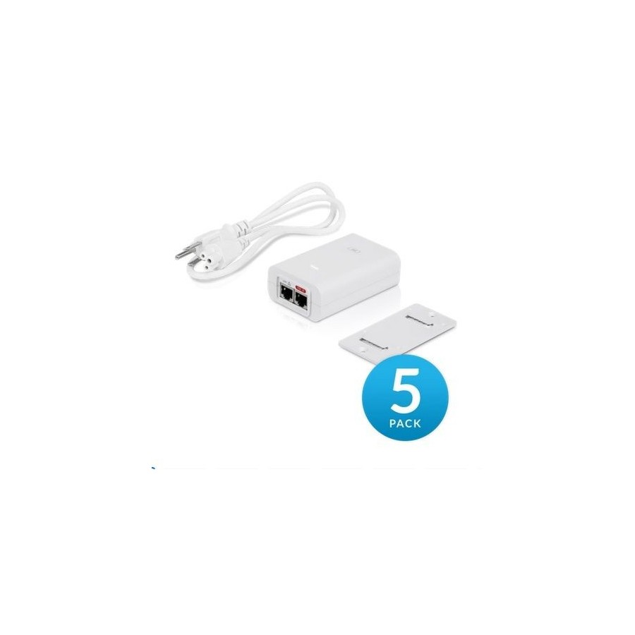 Ubiquiti PoE 24V 24W Gigabit Power Adapter 5 pack POE-24-24W-5P