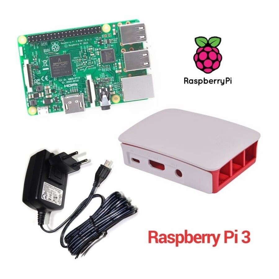 Kit (01) Raspberry Pi 3 Model B (1GB) Official Basic Starter Kit