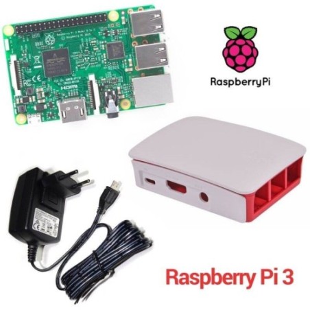 Kit (01) Raspberry Pi 3 Model B (1GB) Official Basic Starter Kit