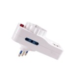 VULTECH ADATTATORE TRIPOLARE 2 PRESE 10/16A BIPASSO, 1 PRESA SCHUKO E 2 PORTE USB (MAX 2.1A) AT-04