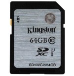 KINGSTON MEMORY CARD SD 64GB C10 V G2