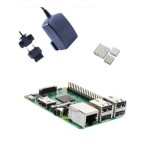 Raspberry Pi 3 Kit Black (E02) con Alimentatore Ufficiale e Dissipatori