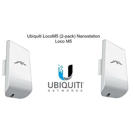 Ubiquiti NanoStation Loco M5 x2 pack CPE access point outdoor POE 5GHz 13dBi