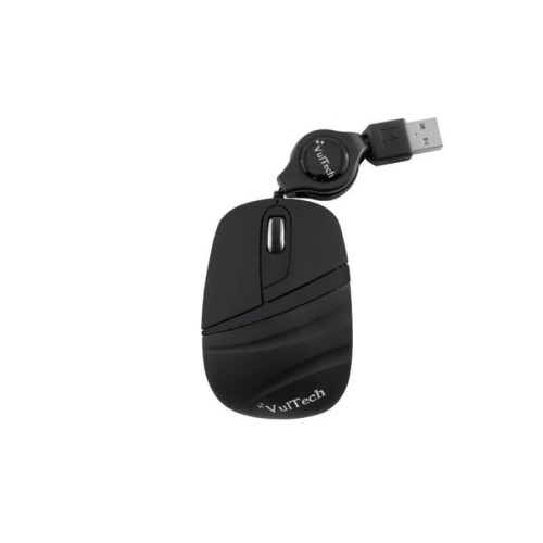 VULTECH MICRO MOUSE OTTICO 1200DPI USB NERO CON CAVO RETRATTILE MC-01N