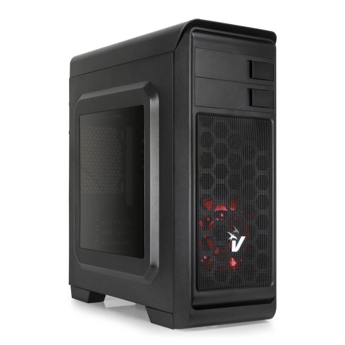 VULTECH CASE GAMING ATX GS-0285RD DARKLINE CON VENTOLA LED ROSSA E ALIMENTATORE 600W