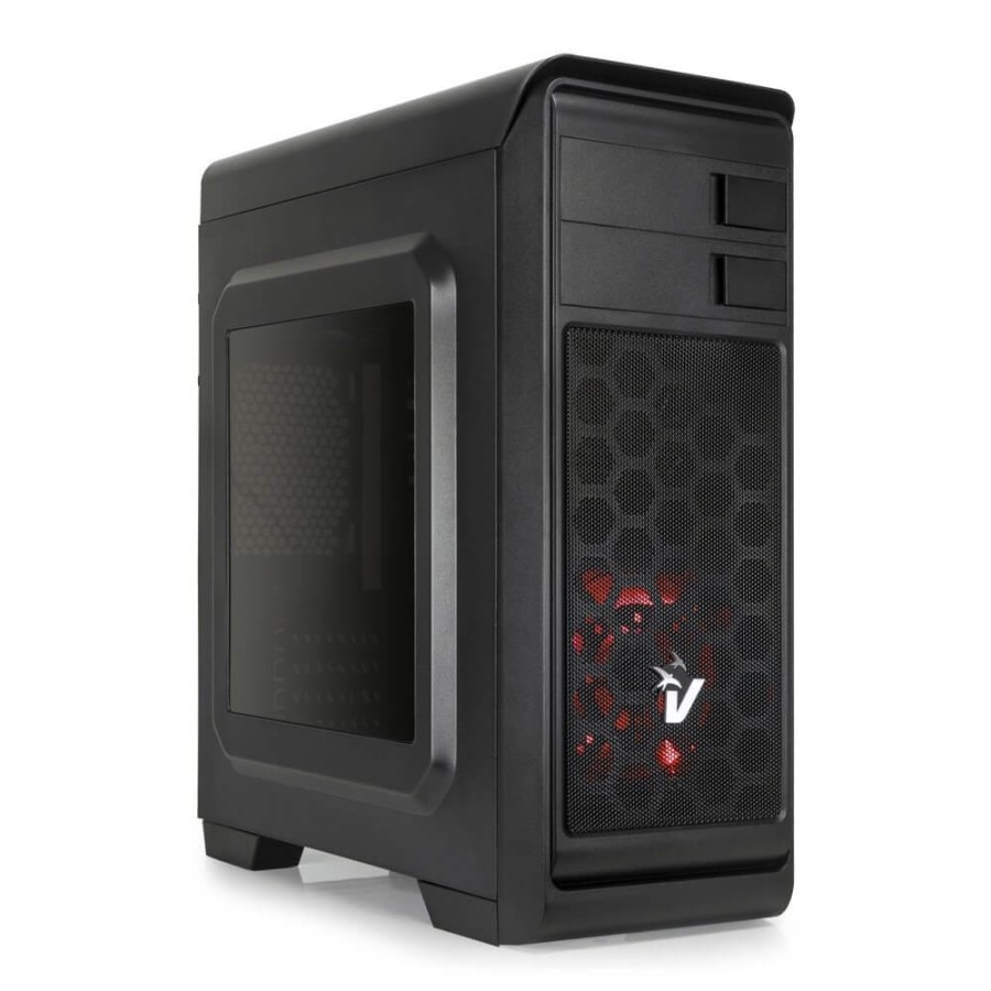 VULTECH CASE GAMING ATX GS-0285RD DARKLINE CON VENTOLA LED ROSSA E ALIMENTATORE 600W