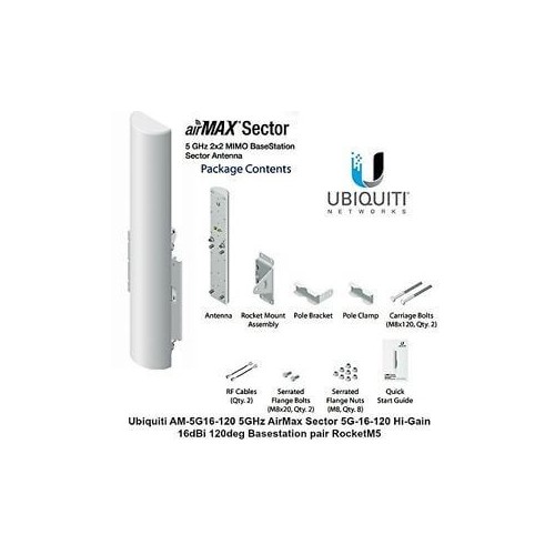 Ubiquiti Airmax Dual Sector 5GHz 120°  16 dBi AM-5G16-120