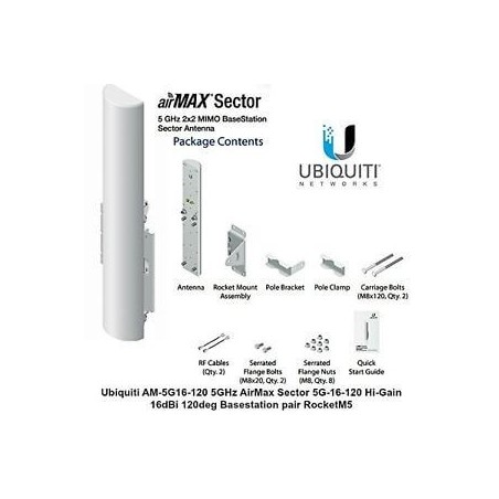 Ubiquiti Airmax Dual Sector 5GHz 120°  16 dBi AM-5G16-120