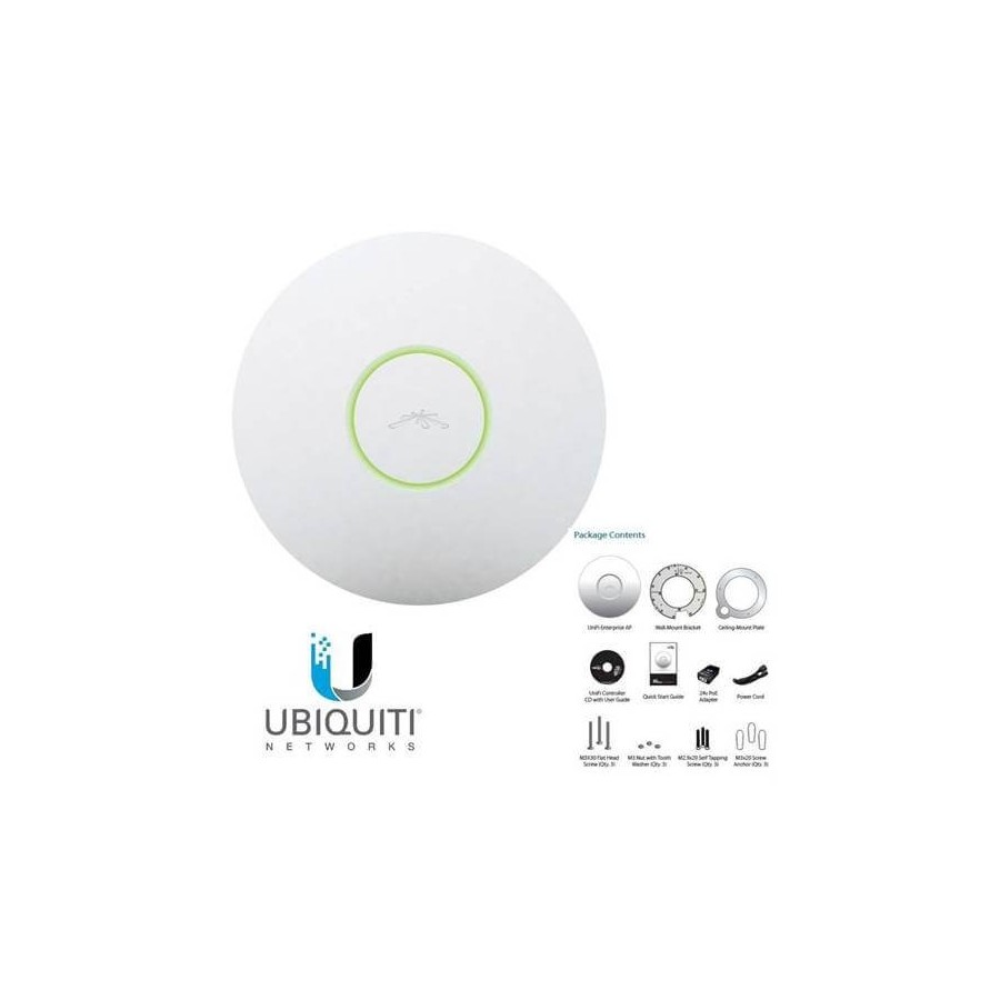 UBIQUITI UNIFI UAP MIMO 2.4GHZ 300MBPS COPERTURA 120MT POE INCLUSO ACCESS POINT