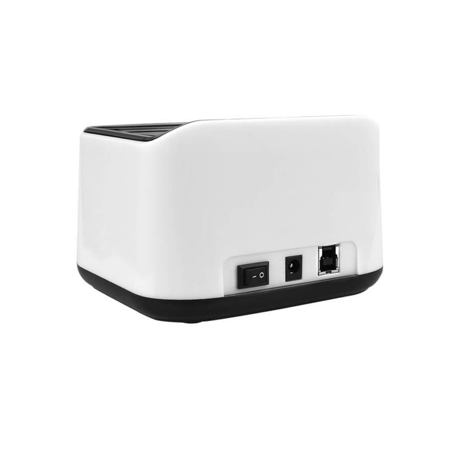 VULTECH DOCKING STATION USB 3.0 - SUPPORTA 2 HDD SATA - TASTO CLONE - COLORE BIANCO - DK-USB3W