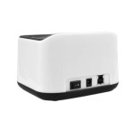 VULTECH DOCKING STATION USB 3.0 - SUPPORTA 2 HDD SATA - TASTO CLONE - COLORE BIANCO - DK-USB3W