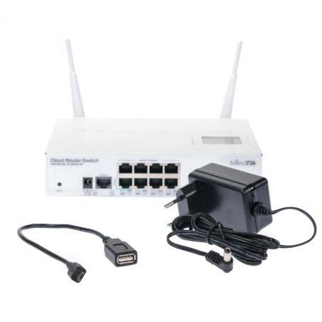 MIKROTIK CLOUD ROUTER SWITCH CRS109-8G-1S-2HnD-IN , 8xLAN, 1xSFP, 2,4Ghz RouterOS Lv.5