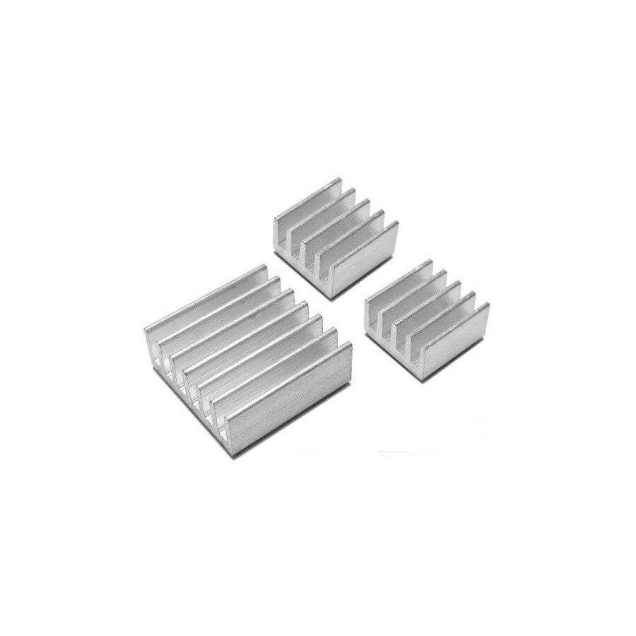 Kit dissipatori in alluminio per Raspberry PI 8X8mm + 15X15mm heatsink aluminum