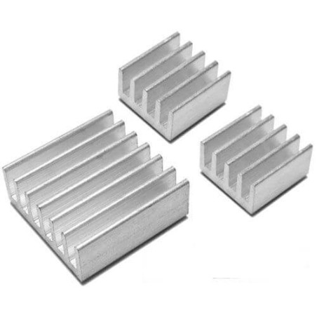 Kit dissipatori in alluminio per Raspberry PI 8X8mm + 15X15mm heatsink aluminum