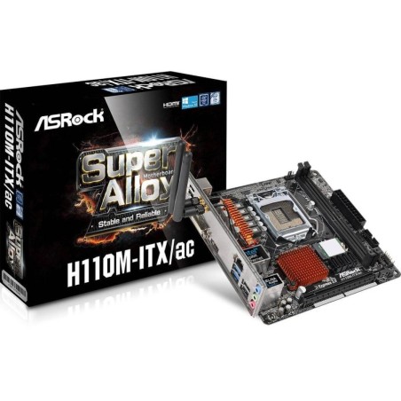 SCHEDA MADRE SKT. 1151 DDR4 ASROCK H110M-ITX/AC