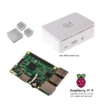 Raspberry Pi 3  + Contenitore Case Bianco + dissipatori Kit (E10)