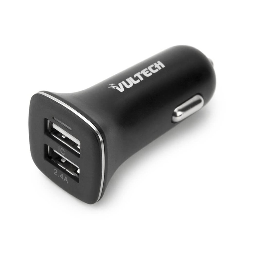 VULTECH CARICATORE DA AUTO CON DOPPIA USCITA USB (MAX 2.4A) - CA-024