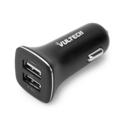 VULTECH CARICATORE DA AUTO CON DOPPIA USCITA USB (MAX 4.8A) - CA-048