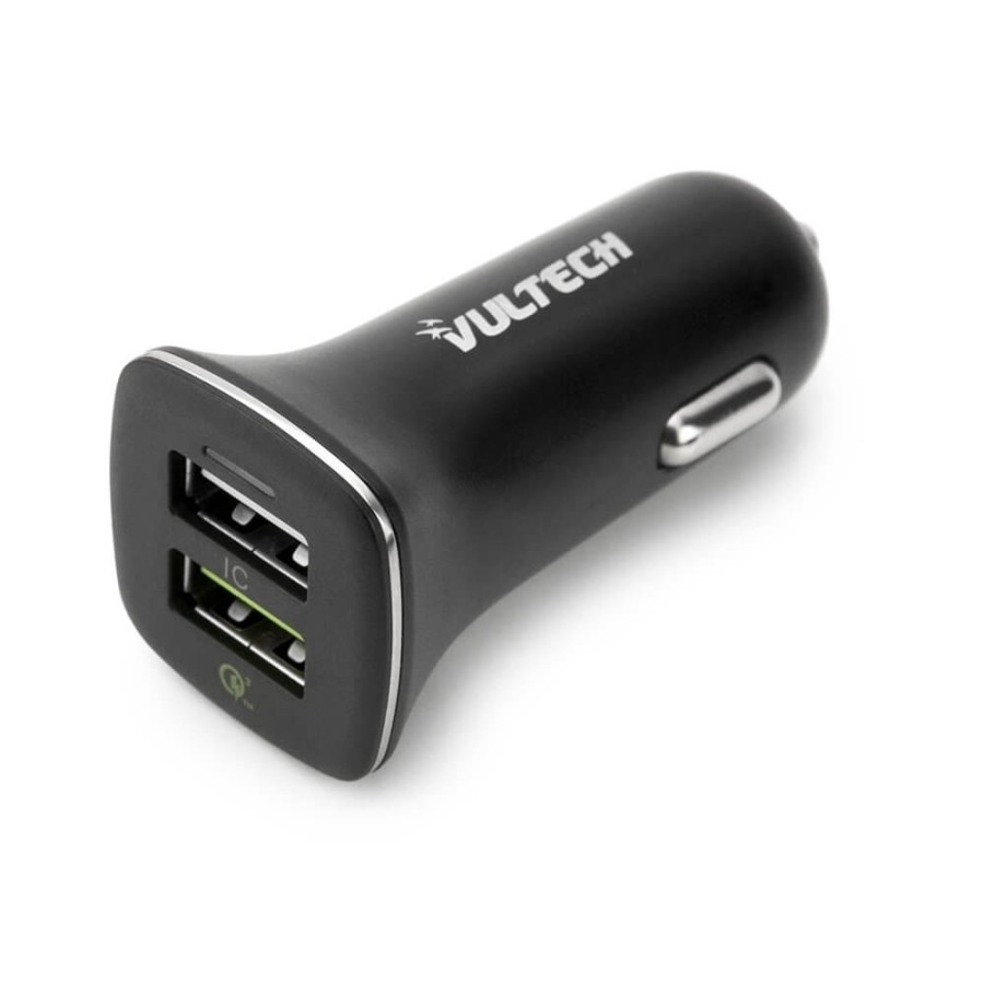VULTECH CARICATORE DA AUTO CON DOPPIA USCITA USB QUICK CHARGE 3.0 - CA-QC3