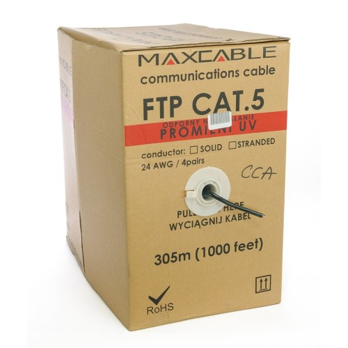 Cavo FTP (cu/Al) 305MT cat.5E MATASSA ESTERNO UV