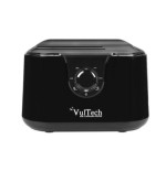 VULTECH DOCKING STATION USB 3.0 - SUPPORTA 2 HDD SATA - TASTO CLONE - COLORE NERO - DK-USB3N
