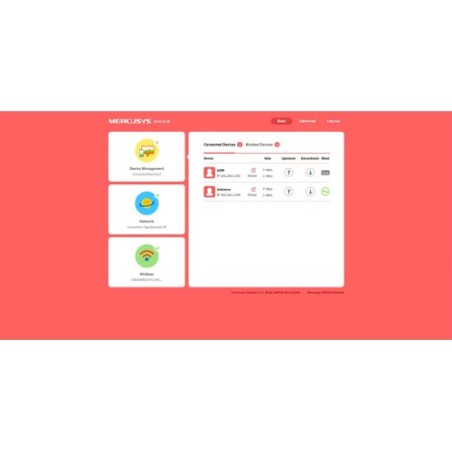 Mercusys MW305R router 300 Mb/s, 2.4GHz, 2T2R, 5x FE