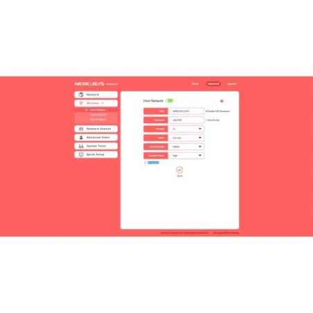 Mercusys MW305R router 300 Mb/s, 2.4GHz, 2T2R, 5x FE
