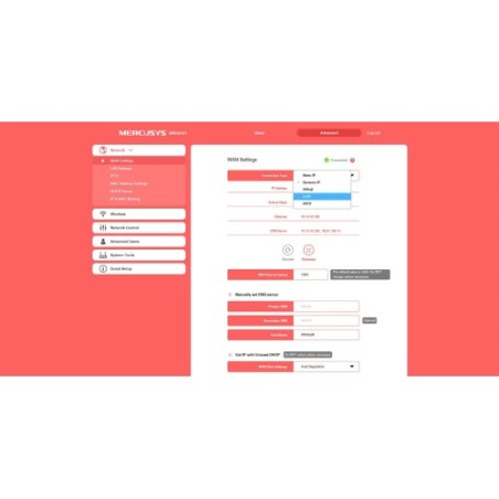 Mercusys MW305R router 300 Mb/s, 2.4GHz, 2T2R, 5x FE
