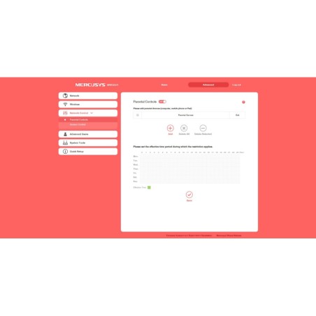 Mercusys MW305R router 300 Mb/s, 2.4GHz, 2T2R, 5x FE